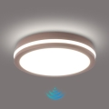 Brilagi - LED buitenlamp met sensor BENE LED/24W/230V Ø 26 cm bruin IP54