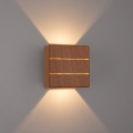 Brilagi - LED buitenwandlamp DOUBLERAY LINE LED/6W/230V met houtdecor IP54