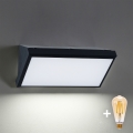 Brilagi - LED dimbare buitenwandlamp TRIANGLE 1xE27/6W/230V 2700-6500K IP65 zwart