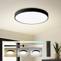 Brilagi - LED dimbare plafondlamp POOL SMART LED/48W/230V 40 cm 3000-6000K Wi-Fi Tuya + afstandsbediening zwart