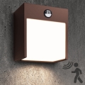 Brilagi - TERNI LED buitenwandlamp met sensor, 12W, 230V, bruin, IP44
