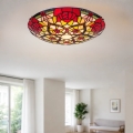 Brilagi - Tiffany glas-in-lood plafondlamp GARLAN 2xE27/60W/230V