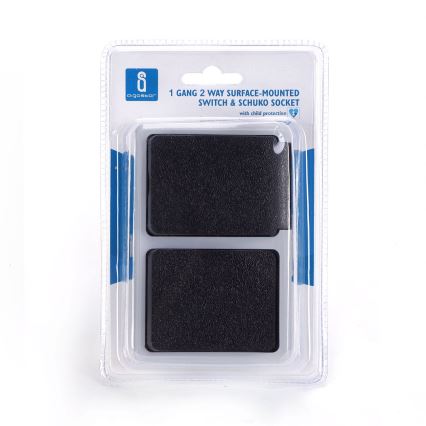 Aigostar - Buiten schakelaar 1P met stopcontact 1x16A/250V IP54 SCHUKO