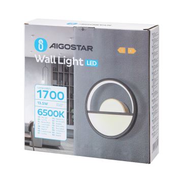 Aigostar - LED wand verlichting LED/13,5W/230V 6500K zwart/goud