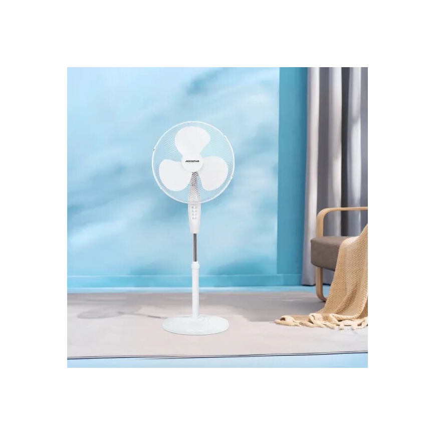 Aigostar - Staande ventilator 40W/230V wit