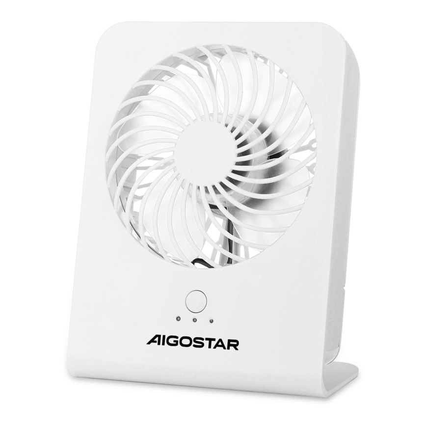 Aigostar - Tafelventilator 5W/5V wit