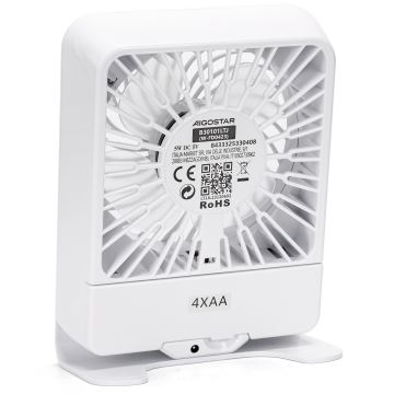 Aigostar - Tafelventilator 5W/5V wit