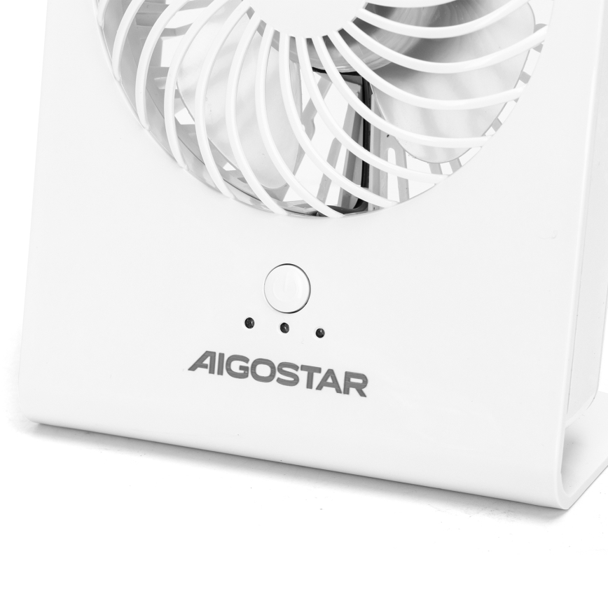 Aigostar - Tafelventilator 5W/5V wit