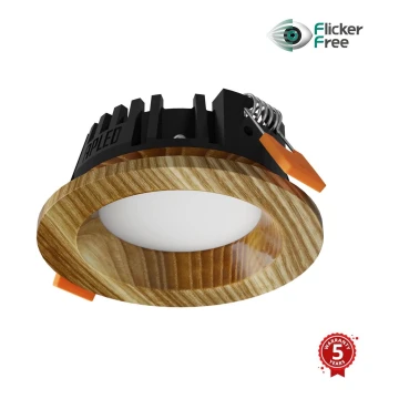 APLED - LED Hang plafondverlichting RONDO WOODLINE LED/3W/230V 3000K diameter 9 cm essehout massief hout