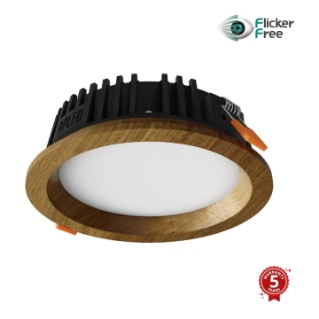 APLED - LED Hang plafondverlichting RONDO WOODLINE LED/6W/230V 3000K diameter 15 cm eiken massief hout