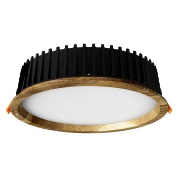 APLED - LED Hang plafondverlichting RONDO WOODLINE LED/18W/230V 4000K diameter 26 cm essehout massief hout