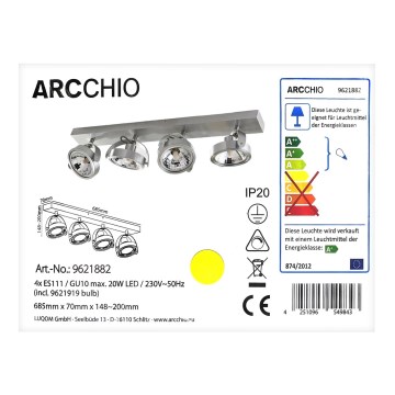 Arcchio - LED spot MUNIN 4xGU10/ES111/11,5W/230V
