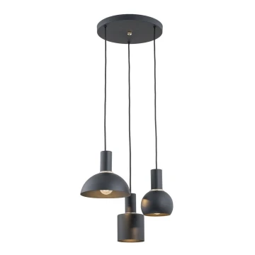 Argon 1472 - Hanglamp aan een koord SINES 3xE27/15W/230V zwart