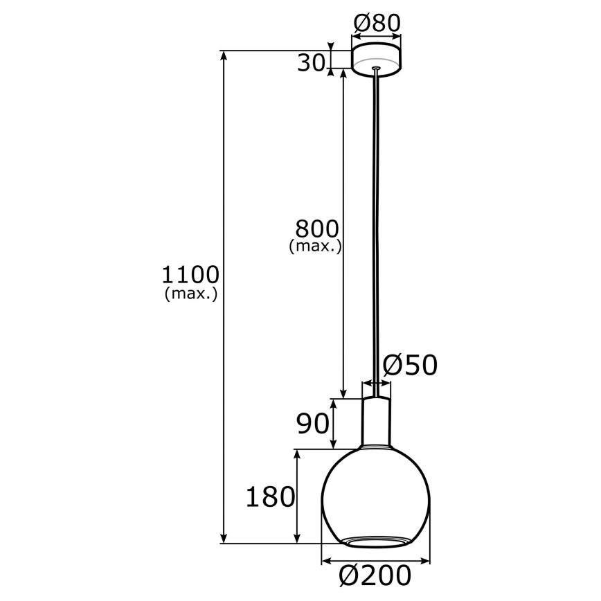 Argon 4357 - Hanglamp aan een koord SAGUNTO 1xE27/15W/230V d. 20 cm messing