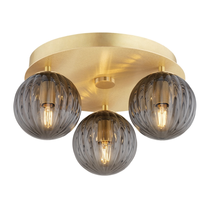 Argon 6308 - Plafondlamp PALOMA 3xE14/7W/230V goud/zwart