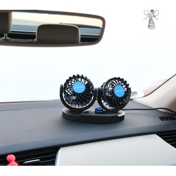Auto dashboard ventilator 4W/12V zwart