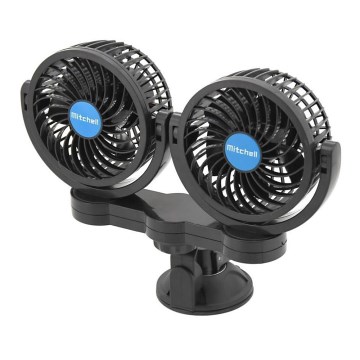 Autoventilator met zuignap 7W/12V zwart