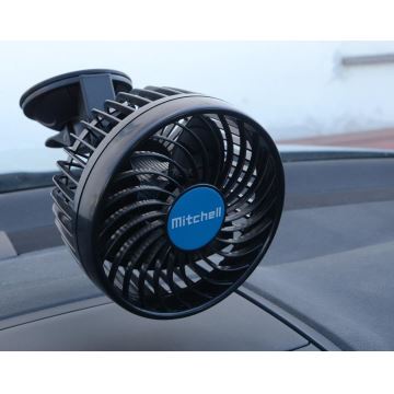 Autoventilator met zuignap 9W/12V zwart