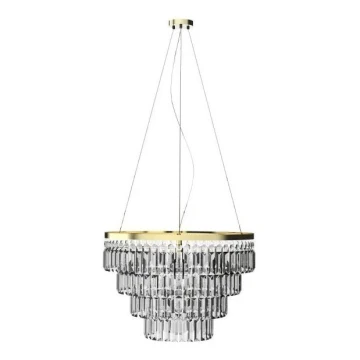 Azzardo AZ4906 - Kristallen hanglamp aan een koord SALERNO 12xG9/40W/230V