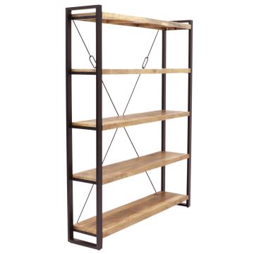 Boekenkast RETRO 200x140 cm massief hout/mangoboom