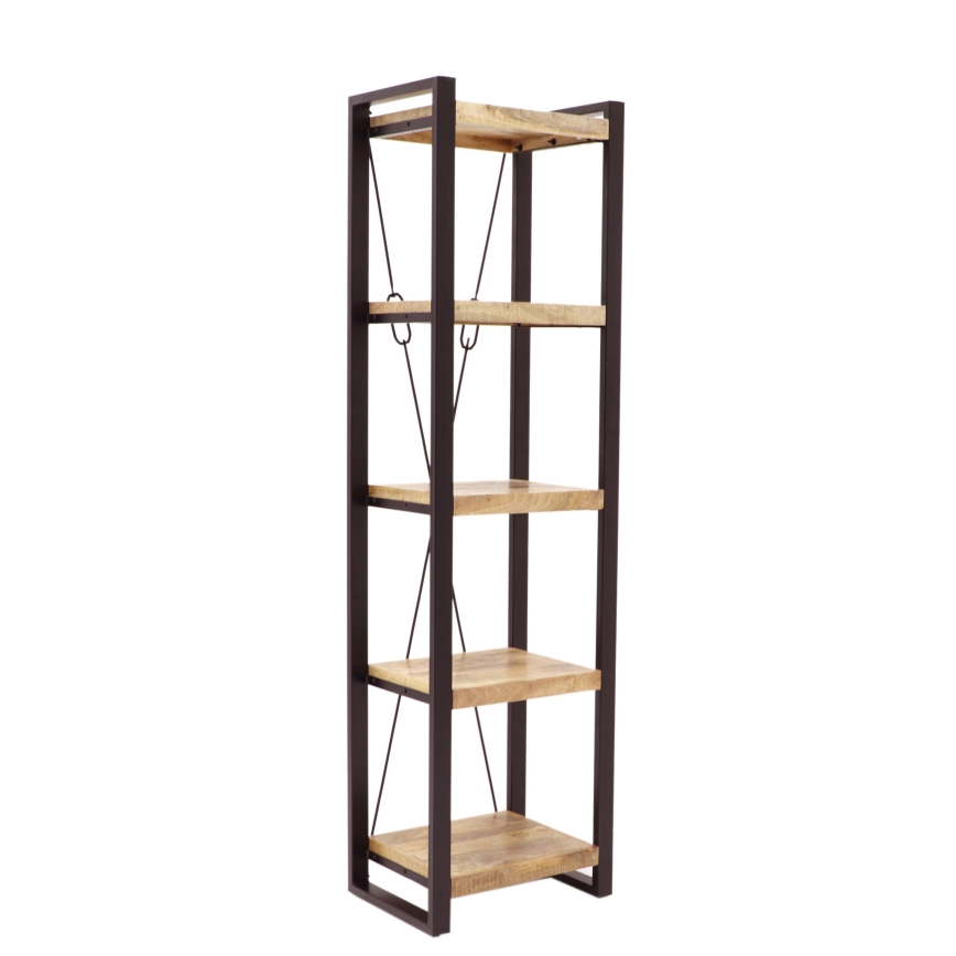 Boekenkast RETRO 200x60 cm massief hout/mangoboom