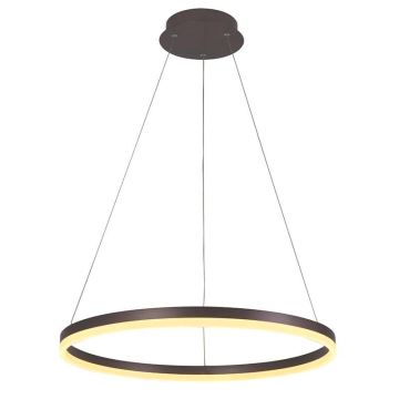 Brilagi - Dimbare LED hanglamp aan een koord CIRCLE LED/42W/230V 3000-6500K bruin + afstandsbediening