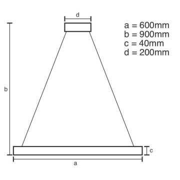 Brilagi - Dimbare LED hanglamp aan een koord CIRCLE LED/42W/230V 3000-6500K bruin + afstandsbediening