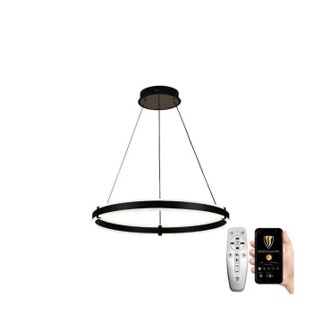 Brilagi - Dimbare LED hanglamp aan een koord CIRCLE LED/85W/230V 3000-6500K zwart + afstandsbediening