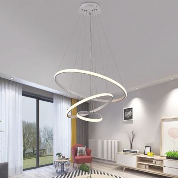 Brilagi - Dimbare LED hanglamp aan een koord CIRCLE LED/90W/230V 3000-6500K + afstandsbediening