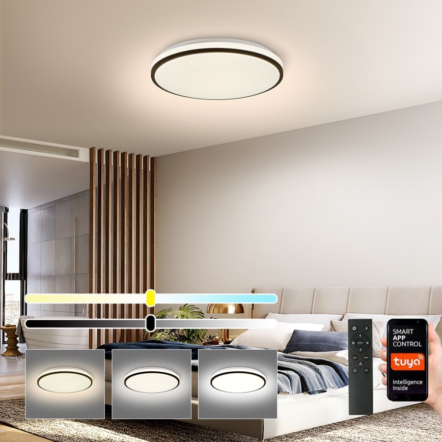 Brilagi - Dimbare LED plafondlamp SMART LED/28W/230V 3000-6000K diameter 35 cm Wi-Fi Tuya + afstandsbediening