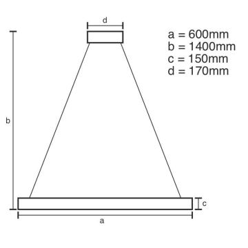 Brilagi - LED Dimbaar kristal Hanglamp aan een touw HALO LED/40W/230V + afstandsbediening