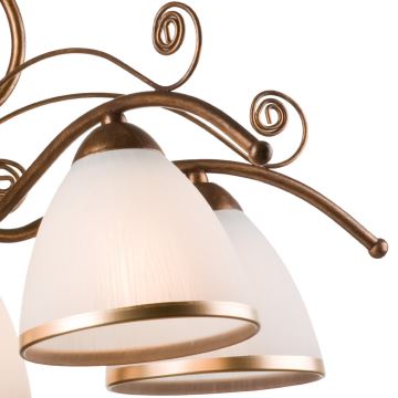 Brilagi - LED Hanglamp aan een ketting ANTICO 5xE27/60W/230V brons patina