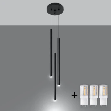 Brilagi -  LED Hanglamp aan een koord DRIFA 3xG9/4W/230V zwart