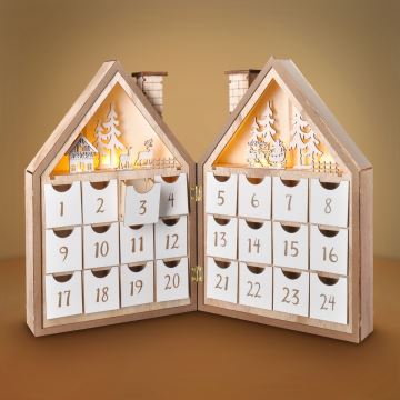 Brilagi - LED Kerstversiering LED/2xAAA Adventskalender