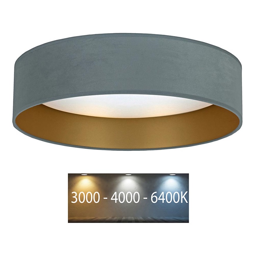 Brilagi - LED Plafondlamp VELVET LED/12W/230V d. 30 cm 3000K/4000K/6400K mint/goud