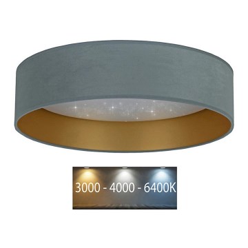 Brilagi - LED Plafondlamp VELVET STAR LED/24W/230V d. 40 cm 3000K/4000K/6400K mint/goud