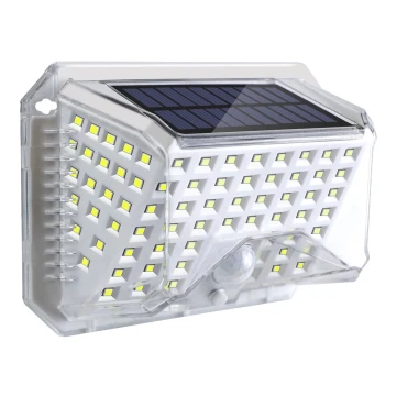 Brilagi - LED Solar wandlamp met sensor WALLIE LED/4W/5,5V 6500K IP64 zilver