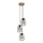 Brilo 4040-035 - Hanglamp aan een koord WAKTU VINTAGE 3xE27/60W/230V rubberen boom