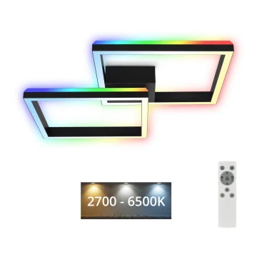 Brilo - LED RGBW Dimbare bevestigde hanglamp FRAME 2xLED/17W/230V 2700-6500K + afstandsbediening