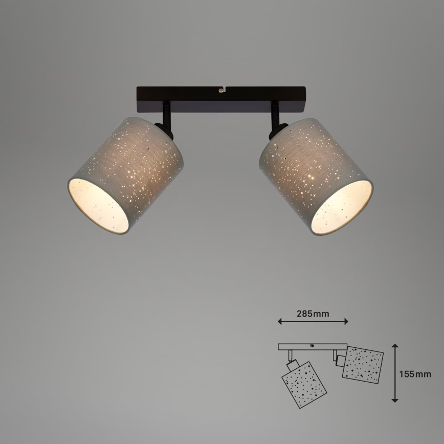 Briloner 2078-024 - Spot SPOTLIGHT 2xE27/25W/230V grijs/zwart