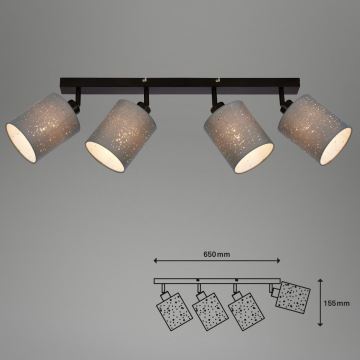 Briloner 2078-044 - Spot SPOTLIGHT 4xE27/25W/230V grijs/zwart