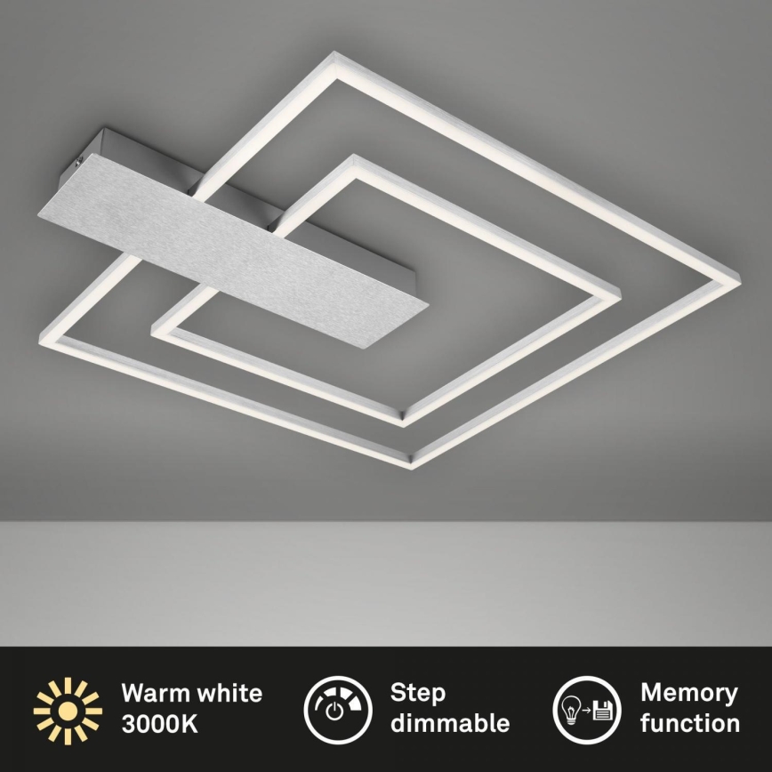 Briloner 3545-018 - Dimbare LED plafondlamp NICO LED/25W/230V chroom