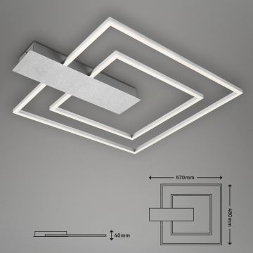 Briloner 3545-018 - Dimbare LED plafondlamp NICO LED/25W/230V chroom