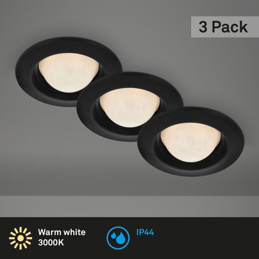 Briloner 7056-035 - SET 3x Hangende LED Badkamer plafond verlichting LED/3W/230V IP44