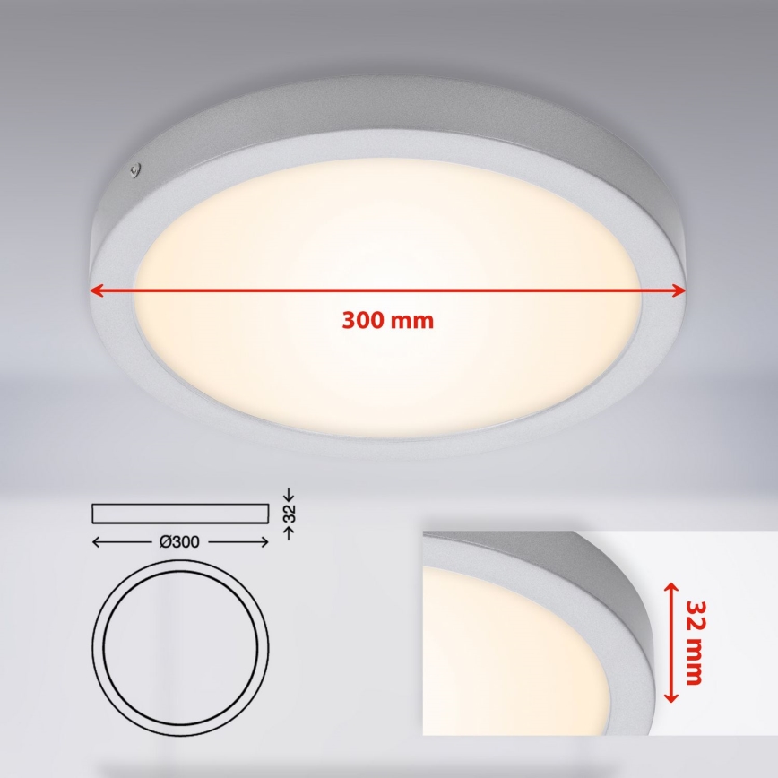 Briloner 7141-014 - LED Plafondlamp FIRE LED/21W/230V 3000K