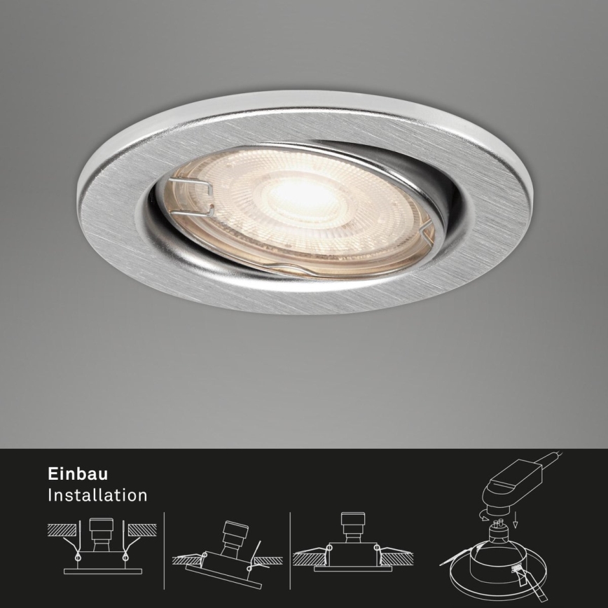 Briloner 7144-039 - Set 3x Hangende LED Badkamer plafond verlichting SLIDE 1xGU10/4W/230V IP23