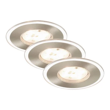 Briloner 7197-032 - SET 3x LED dimbare badkamer inbouwspot LED/4,5W/230V IP44