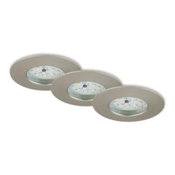 Briloner 7231-032 - SET 3x LED Dimbaar badkamer inbouw ATTACH lamp LED/5,5W/230V IP44