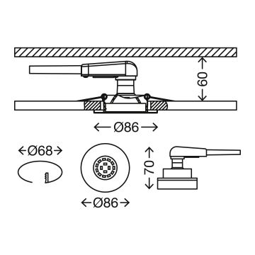 Briloner 7277-039 - SET 3x LED dimbare badkamer inbouwspot 1xGU10/5W/230V IP23