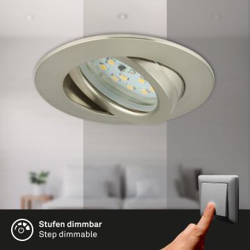 Briloner 7296-012 - LED dimbare badkamer inbouwspot ATTACH LED/6,5W/230V IP23 chroom